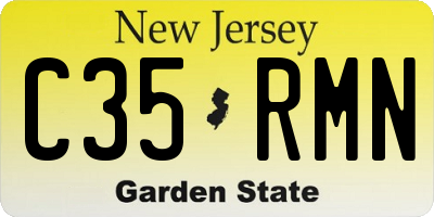NJ license plate C35RMN