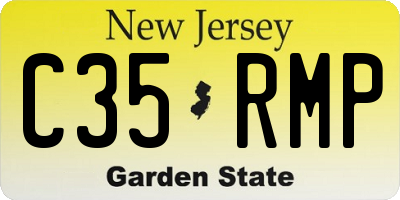 NJ license plate C35RMP