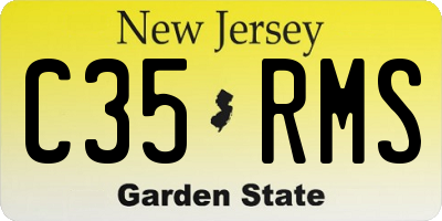 NJ license plate C35RMS