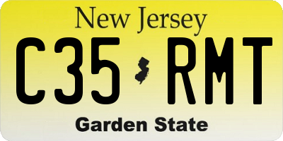 NJ license plate C35RMT