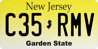 NJ license plate C35RMV