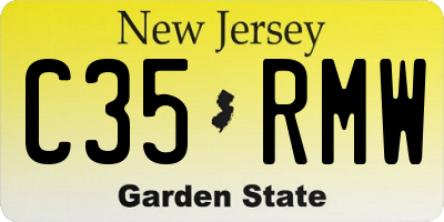 NJ license plate C35RMW