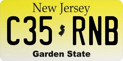 NJ license plate C35RNB