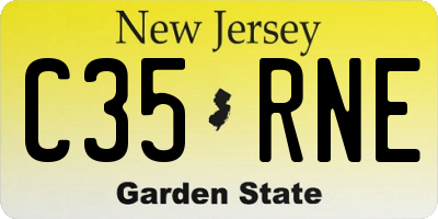 NJ license plate C35RNE