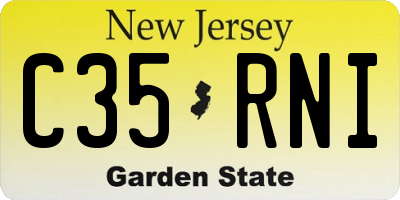 NJ license plate C35RNI