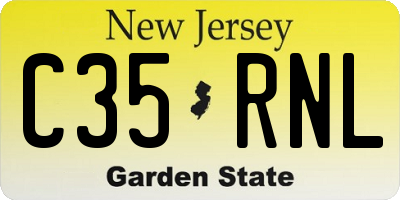 NJ license plate C35RNL