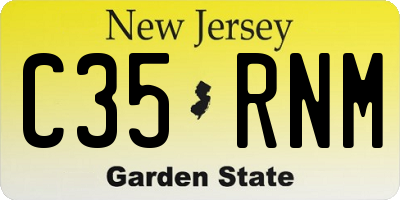 NJ license plate C35RNM