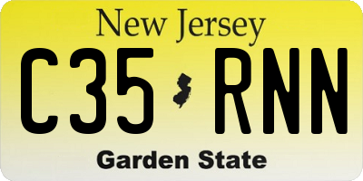 NJ license plate C35RNN