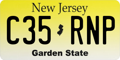 NJ license plate C35RNP