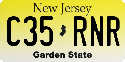 NJ license plate C35RNR