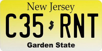 NJ license plate C35RNT