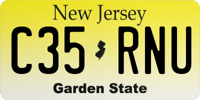 NJ license plate C35RNU