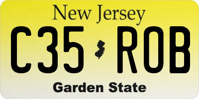 NJ license plate C35ROB
