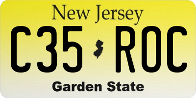 NJ license plate C35ROC