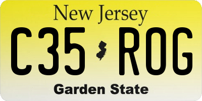 NJ license plate C35ROG