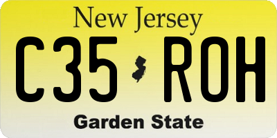 NJ license plate C35ROH