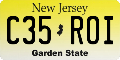 NJ license plate C35ROI