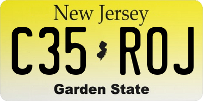 NJ license plate C35ROJ