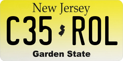 NJ license plate C35ROL