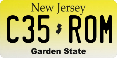 NJ license plate C35ROM