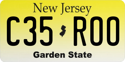 NJ license plate C35ROO