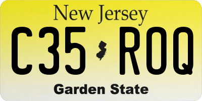 NJ license plate C35ROQ