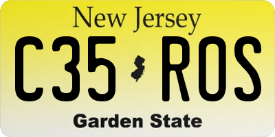 NJ license plate C35ROS