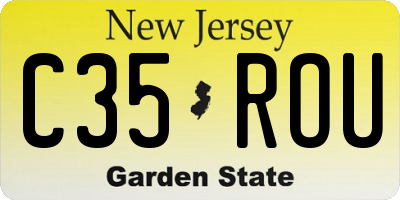 NJ license plate C35ROU