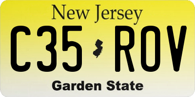 NJ license plate C35ROV