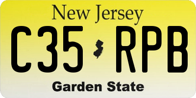 NJ license plate C35RPB