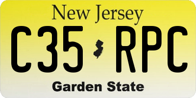 NJ license plate C35RPC