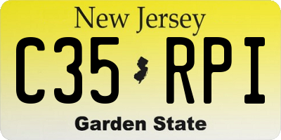NJ license plate C35RPI