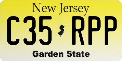 NJ license plate C35RPP