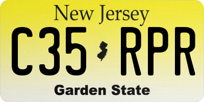 NJ license plate C35RPR