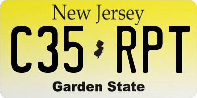 NJ license plate C35RPT