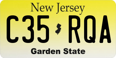 NJ license plate C35RQA