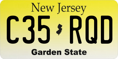 NJ license plate C35RQD