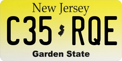 NJ license plate C35RQE