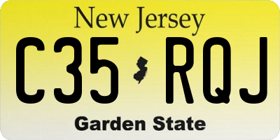 NJ license plate C35RQJ