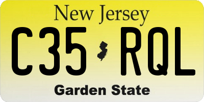 NJ license plate C35RQL