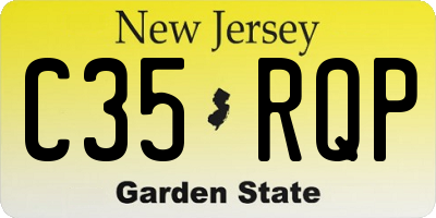 NJ license plate C35RQP