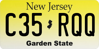 NJ license plate C35RQQ