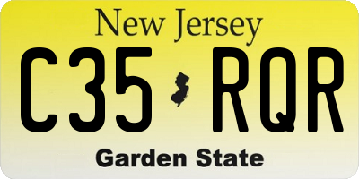 NJ license plate C35RQR