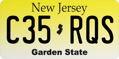 NJ license plate C35RQS