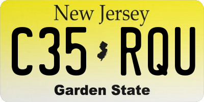 NJ license plate C35RQU
