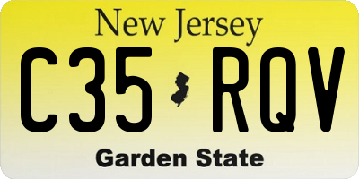 NJ license plate C35RQV
