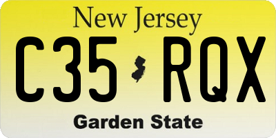 NJ license plate C35RQX