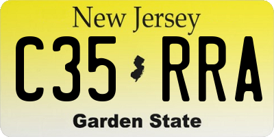 NJ license plate C35RRA