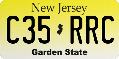 NJ license plate C35RRC