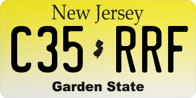 NJ license plate C35RRF